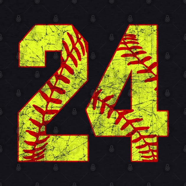 Fastpitch Softball Number 24 #24 Softball Shirt Jersey Uniform Favorite Player Biggest Fan by TeeCreations